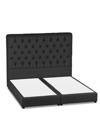 Buy Lujin Linen Bed Frame Dark Gray 200x100cm in Saudi Arabia