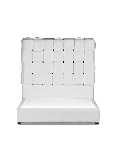 Buy Al Shahba Velvet Bed Frame White 200x100cm in Saudi Arabia