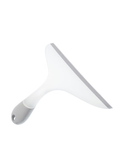 Buy Anti-scratch Window And Shower Squeegee With Rubber Ergonomic Grip White/Grey 25cm in UAE