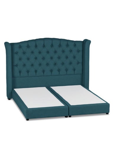 Buy Al Dimashqi Linen Bed Frame Turquoise 200x100cm in Saudi Arabia