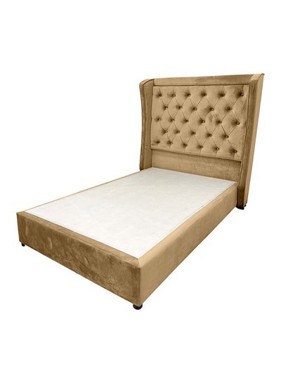 Buy Lychee Velvet Bed Frame Beige 200x90cm in Saudi Arabia