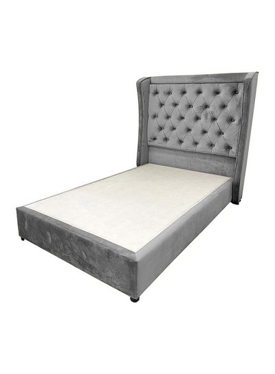 Buy Lychee Velvet Bed Frame Gray 200x100cm in Saudi Arabia