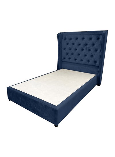 Buy Lychee Velvet Bed Frame Dark Blue 200x100cm in Saudi Arabia