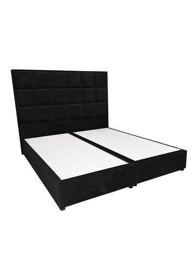 Buy Alex Velvet Bed Frame Black 200x120cm in Saudi Arabia