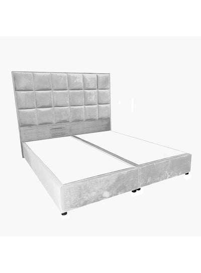 Buy Alex Velvet Bed Frame White 200x90cm in Saudi Arabia