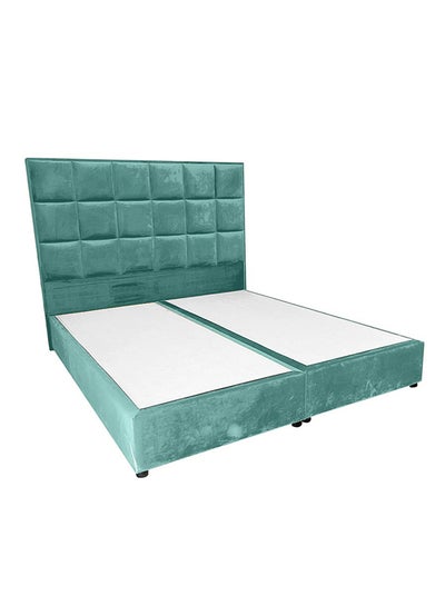 Buy Alex Velvet Bed Frame Turquoise 200x100cm in Saudi Arabia