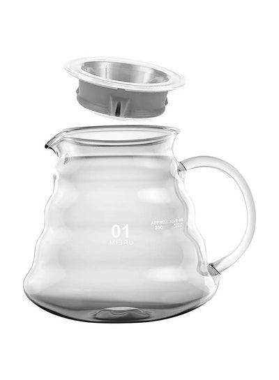 Buy Pour Over Glass Range Coffee Pot Clear in UAE