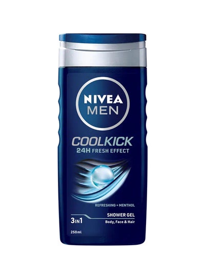 Buy MEN Cool Kick Shower Gel 3in1, 24h Fresh Effect, Masculine Scent, 250ml Blue 250ml in Egypt