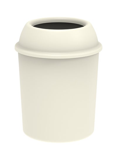 Buy Round Dust Bin  Comp- Off White 10.0Liters in UAE