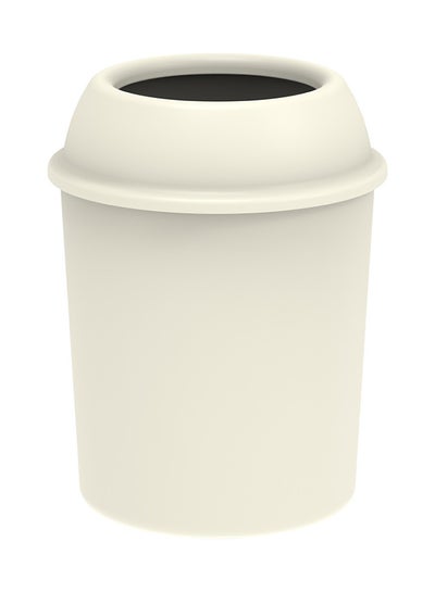 Buy Round Dust Bin 5L-Off Off White 5.0Liters in Saudi Arabia