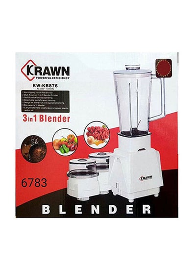 Buy Blender 3 In 1 Capacity 1 L 350 W KW-KB876 White in Saudi Arabia