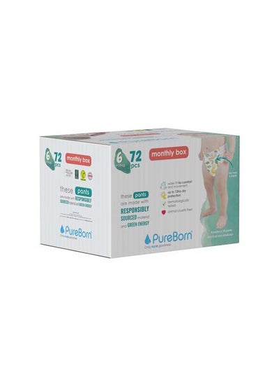 Buy 72-Piece Pull Up Diapers size 6 15 kg-lemon in UAE