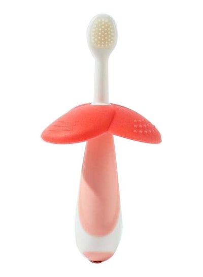 Buy Tooth Brush Flower Shape Silicone Pink in Saudi Arabia