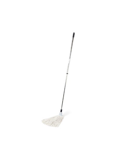 Buy Cotton Mop With Chrome Telescopic Handle Silver 11x77x11cm in UAE