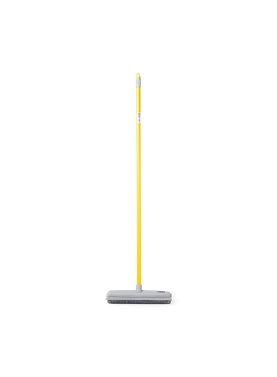 Buy Rubber Broom + Handle (11512) Yellow 34x118x7cm in UAE