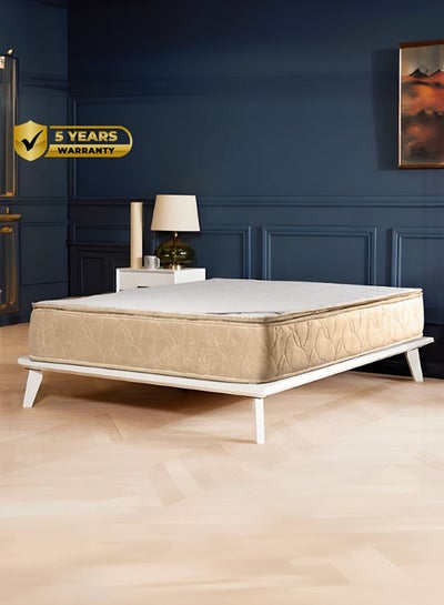 Buy Laryn Bed Queen Size Mattress 14 Layers White/Beige 200x160cm in Saudi Arabia