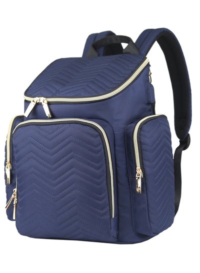 Buy Georgia Diaper Bag Wt Changing Pad And Stroller Hooks - Navy Blue in Saudi Arabia