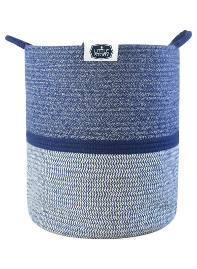 اشتري Cotton Rope Diaper Caddy XL - Blue في الامارات