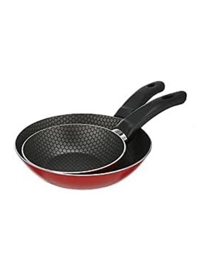 اشتري Pack Of 2 Fry Pan Red 26cm في مصر