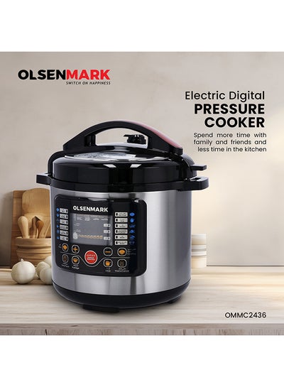 Buy Electric Digital Pressure Cooker steamer OMMC2436, 6L capacity with 1000W Power, Multi-Function Cooking, Digital Timer Control, Non-Stick Inner Pot, Stainless Steel Body, One Touch Cooking, 24-Hours keep Warm 6 L 1000 W OMMC2436 Multicolour in UAE