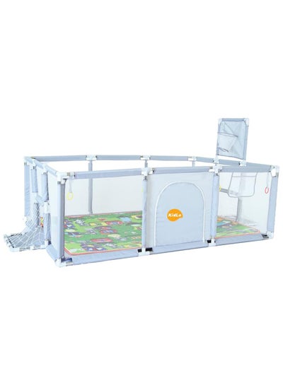 Buy Breathable, Light-Permeable Extra-Large Baby Playpen With Nets And Basketball Hoop in UAE