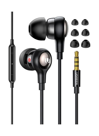 اشتري In-ear Headphone 3.5mm Wired Earphone with Microphone Headset Stereo Sound Noise Isolating Earphones for MacBook Pro 2021 iPhone iPod iPad Mac Studio PS4/ PS5 Black في مصر