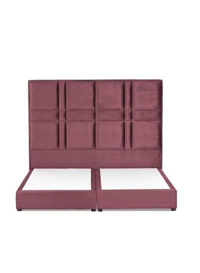 اشتري Modern Design Straight Upholstered Velvet Back Bed أرجواني 140x200سم في السعودية