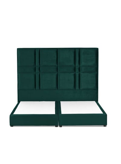 Buy Berlin Velvet Bed Frame Dark Green 200x90cm in Saudi Arabia