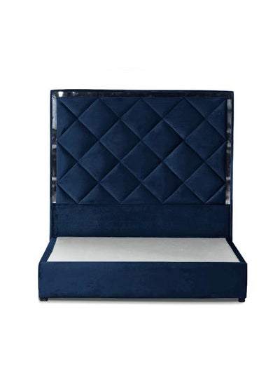 Buy Victoria Velvet Bed Frame Dark Blue 200x90cm in Saudi Arabia