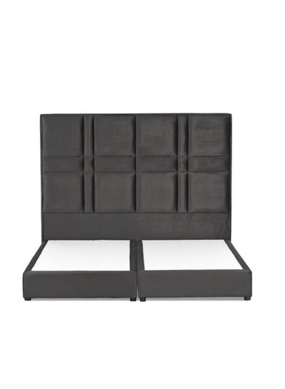 Buy Berlin Velvet Bed Frame Dark Gray 200x160cm in Saudi Arabia