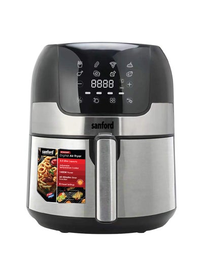 Buy Digital Air Fryer with Touch,8 Preset Menus, Oil Free Cooking, Advanced Vortex Technology, Adjustable Timer & Temperature,Auto Shut-off Function 3.5 L 1400 W SF2453AF BS Black & Silver in UAE