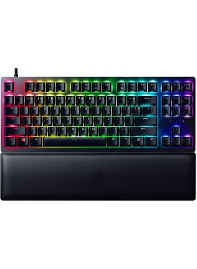 Buy Razer Huntsman V2 Tenkeyless Optical Gaming Keyboard Razer Linear Optical Switches Gen 2, Doubleshot PBT Keycaps, Sound Dampening Foam Linear Optical Switch Red US - Black in UAE