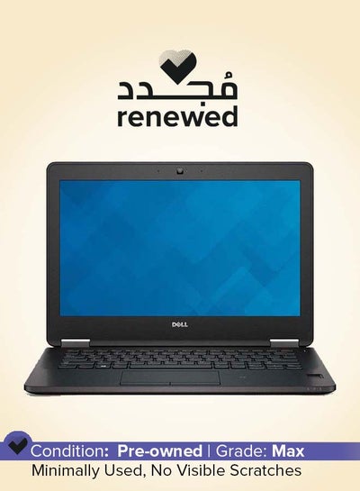 اشتري مُجدد - لابتوب ألترابوك لاتيتيود E7270 بشاشة مقاس 12 بوصة ومعالج كور i5 الجيل السادس مع ذاكرة رام سعة 8 جيجابايت ومحرك أقراص SSD سعة 256 جيجابايت وبطاقة رسومات إنتل 520 بدقة عالية الوضوح اللغة الإنجليزية أسود في السعودية