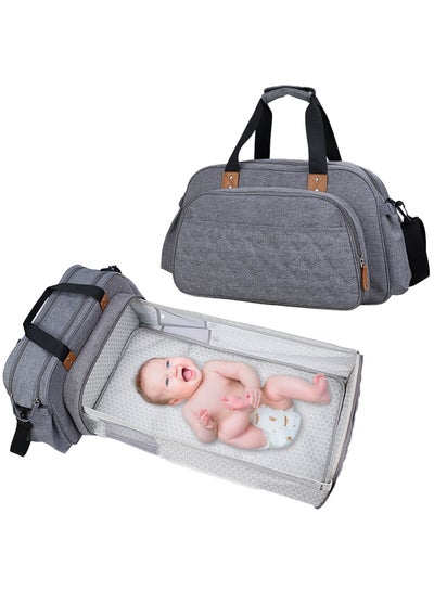 Buy Travelling Bed In A Bag Quilted And Changing Mat For Baby- Grey Grey in Saudi Arabia