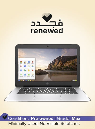 اشتري مُجدد - لابتوب كروم بوك G4 (إصدار 2015) مزود بشاشة مقاس 14 بوصة ومعالج إنتل سيليرون من الجيل الثاني/ ذاكرة رام سعة 4 جيجابايت/ محرك أقراص SSD سعة 16 جيجابايت/ بطاقة رسومات إنتل بدقة عالية الوضوح سعة 256 ميجابايت اللغة الإنجليزية أسود في السعودية