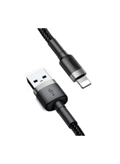 اشتري كابل USB كافولي لأجهزة آيفون بتيار 2 أمبير وطول 3 أمتار رمادي-أسود في مصر