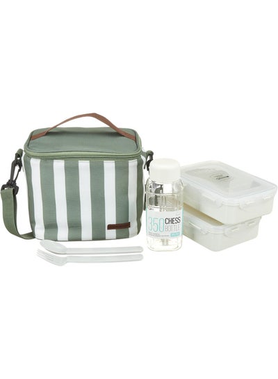 Buy Lunch Box 4 Piece Set Green 18cm in Egypt