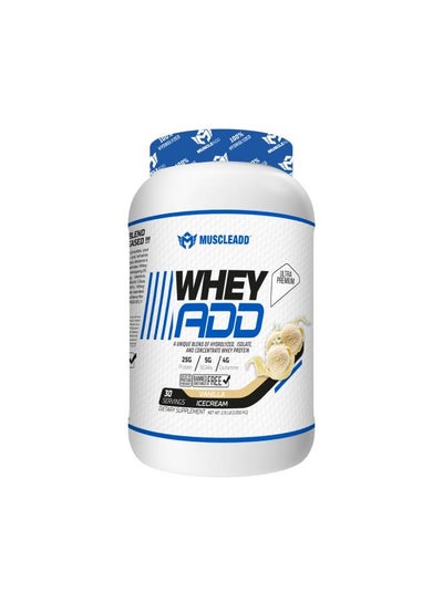 اشتري Muscle Add Whey Add-30Serv.-1050G-Vanilla Ice Cream في مصر