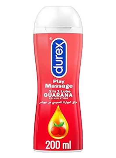 Buy Play Stimulating Massage 2 In 1 Lube Arousing Guarana Gel 200ml in UAE