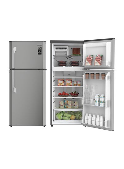 Buy 425L Double Door Top Mount Refrigerator, No Frost Fridge, Toughened Glass Shelves, R600A Refrigerant, Inverter Compressor 10 Years Warranty, Cfc Free, Best For Home And Office, Made In India 400 W NRF425FSS Silver in UAE