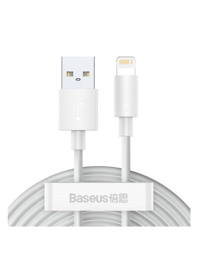 Buy Lightning Cable 2 Pack of 1.5m for iPhone USB Cable, USB A to Lightning Cord Compatible with iPhone 14/13/12/11/10/XS/X /8/7 /6 iPad and More - White in Egypt