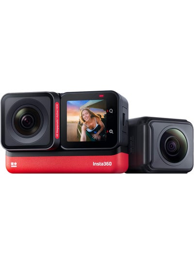 Buy ONE RS Twin Edition – Waterproof 4K 60fps Action Camera & 5.7K 360 Camera With Interchangeable Lenses, Stabilization, 48MP Photo, Active HDR, AI Editing in Egypt