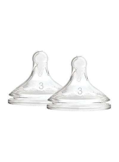 Buy Level 3 Silicone W-N Options+ Anti-Colic Nipple, 2-Pack in UAE