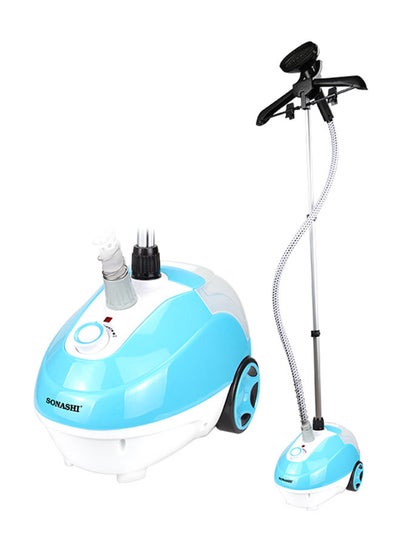 Buy Garment Steamer - Suitable for All Fabrics | Automatic Re-Start and Double Safety System | Big Water Tank with Overheat Protection | Continuous Working 40 MINs 1.3 L 1700 W SGS-321 Blue in Saudi Arabia