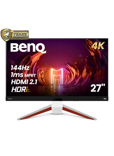 Buy MOBIUZ EX2710U 4K UHD 27-Inch(68cm) VESA DisplayHDR600 IPS Gaming Monitor with Remote-4k@120Hz PS5 Compatible,98%DCI-P3,144Hz,1ms MPRT,AMD FreeSync Premium Pro,Speakers,HDMI 2.1,DP,USB 3.0Hub White in Saudi Arabia