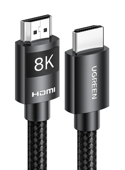 اشتري كابل HDMI 2.1 بجودة 8K ودقة فائقة الوضوح وسرعة عالية تبلغ 48 جيجابت في الثانية بسلك مضفر بجودة 8K عند 60 هرتز وقناة إرجاع صوتي محسنة بتقنية دولبي فيجن HDR الديناميكية لجهاز ماك بوك برو وجهاز الألعاب بلايستيشن PS5 وسويتش والتلفزيون وإكس بوكس وتلفزيون بلو راي بدقة فائقة الوضوح والبروجيكتور بطول 2 متر لون أسود في السعودية