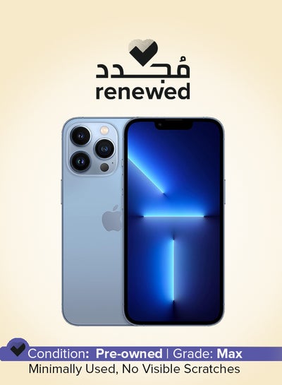 اشتري Renewed - iPhone 13 Pro 128GB Sierra Blue 5G With Facetime - International Version في الامارات