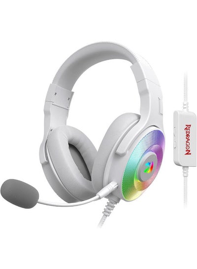 Buy Redragon H350 Pandora RGB USB Gaming Headset With 7.1 Surround Sound And Detachable Microphone - White in Egypt