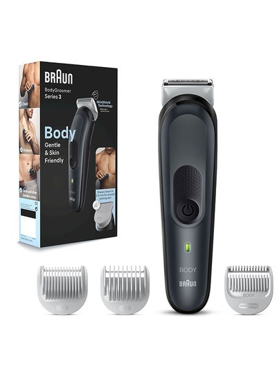 Buy Body Groomer 3 Full body with SkinShield technology, Sensitive Comb, NiMH battery with 80min runtime, waterproof & 3 tools - BG 3340 Multicolor in Egypt
