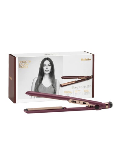 Buy Hair Straightener Berry Crush 230 | 10 Heat Settings From 140c - 230c For Use On All Hair Types l Long Length 3m Swivel Cord | Long Length Plates For Fast Smooth Styling | 2183PSDE Brown in UAE